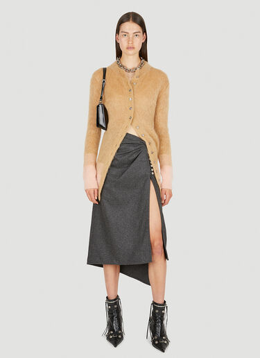 Rabanne Flannel Skirt Grey pac0250019