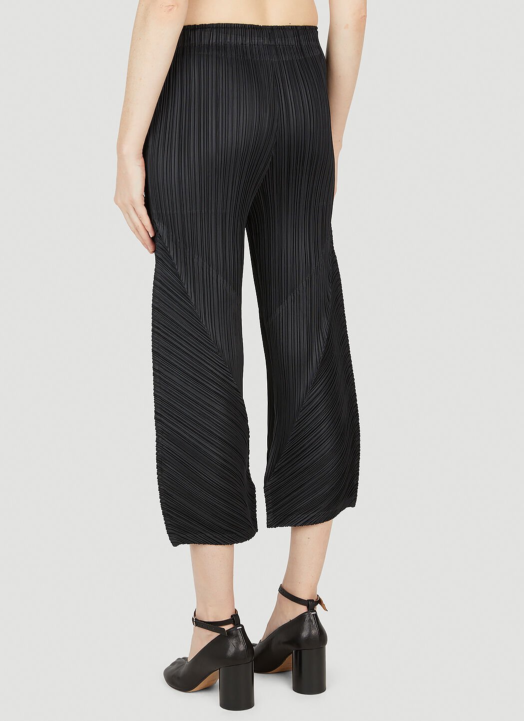 Pleats please black pants online