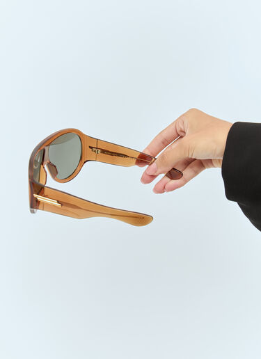Bottega Veneta Scudo Shield Sunglasses Brown bos0258002