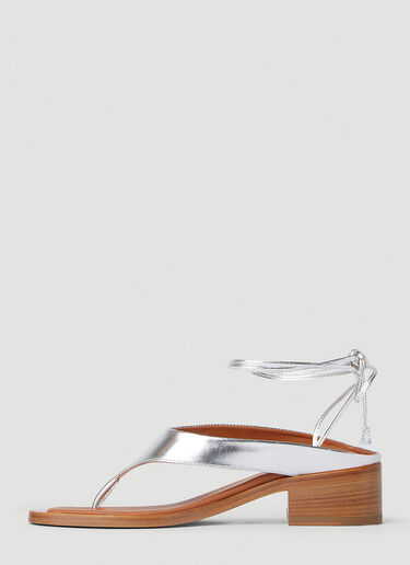 Durazzi Milano Lace Up Sandals Silver drz0252018