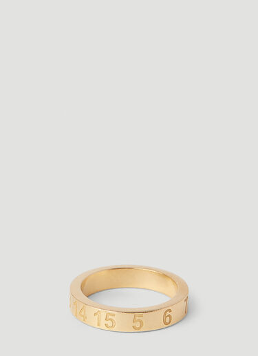 Maison Margiela Number Logo Slim Ring Gold mla0245029