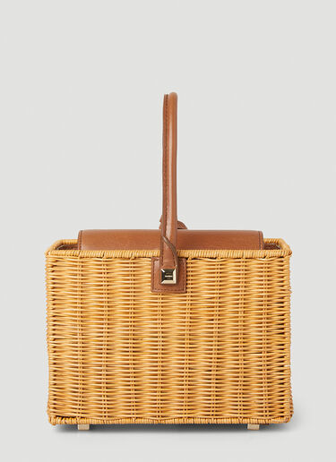 Max Mara Cesto Wicker Handbag Beige max0252035