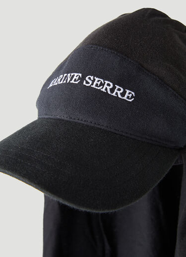 Marine Serre 面纱 T 恤帽 黑色 mrs0346001