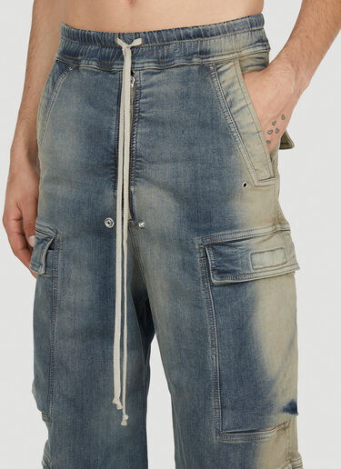 Rick Owens Double Jumbobela Cargo Jeans Blue ric0152005