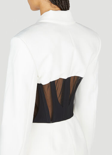 Mugler Corset Panel Blazer White mug0252008