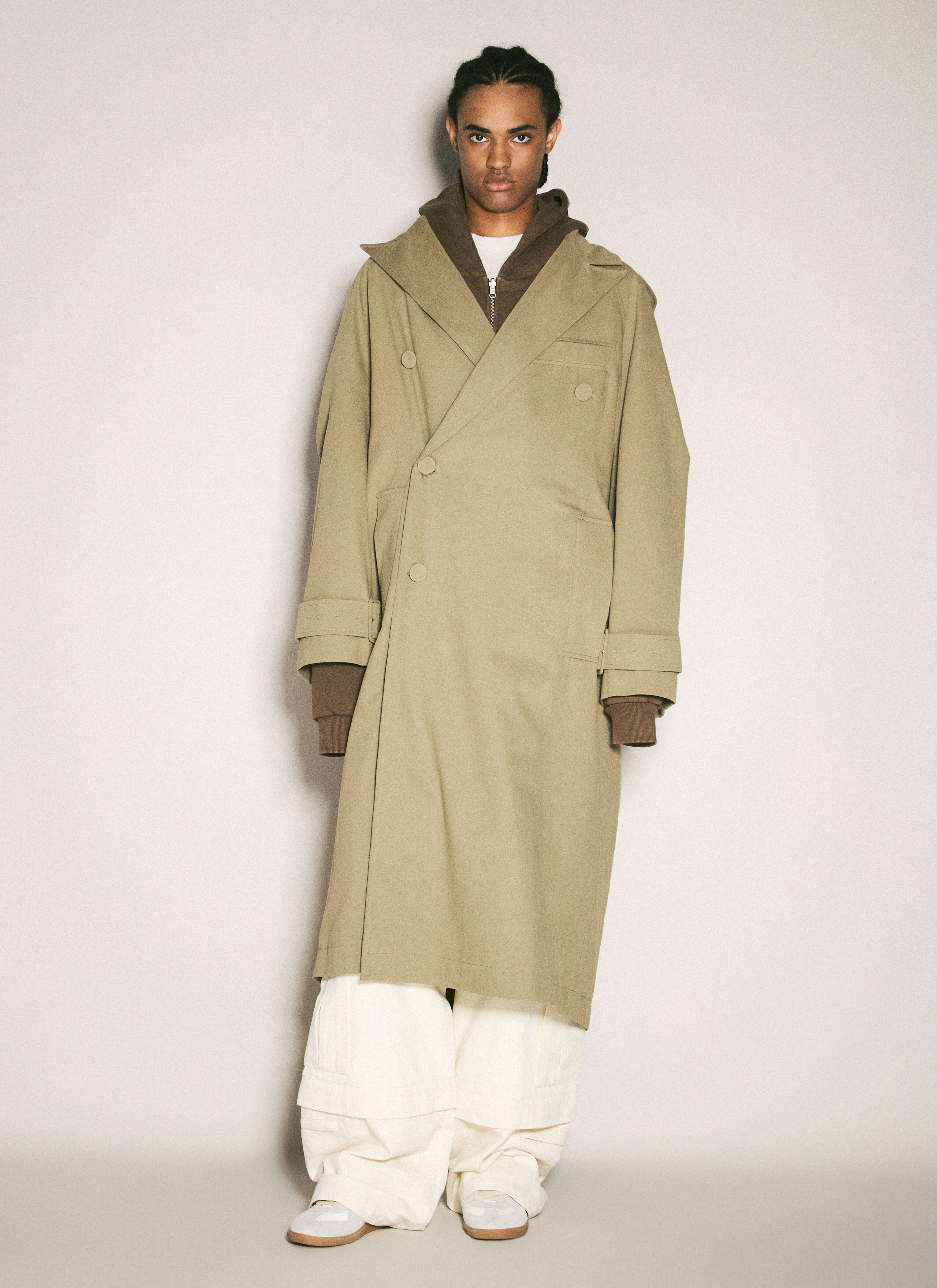 Entire Studios Men s Canvas Trench Coat in Khaki LN CC