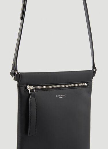 Saint Laurent Flat Crossbody Bag Black sla0147050