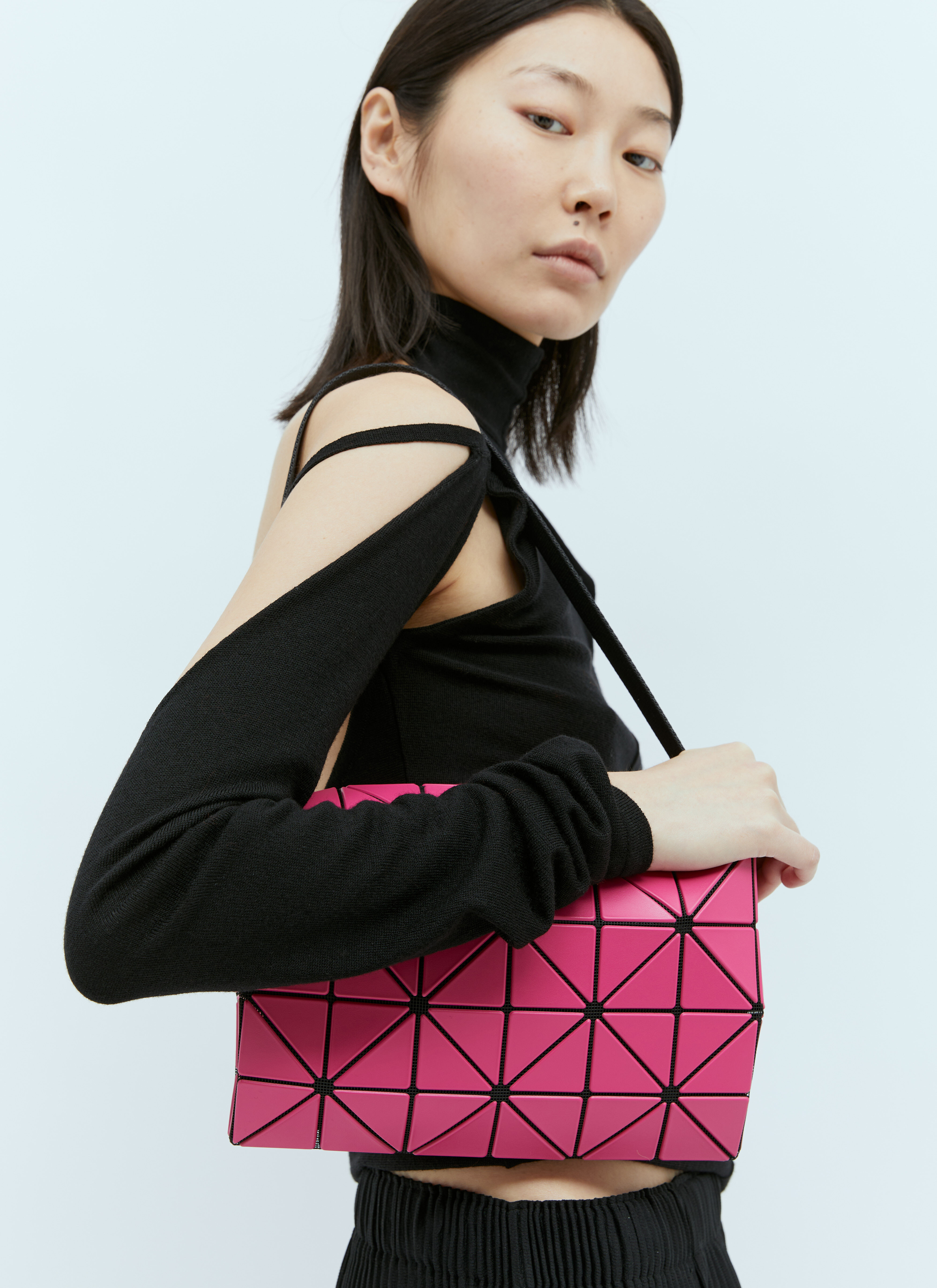 Bao Bao Issey Miyake Carton Matte Shoulder Bag Pink bao0255005