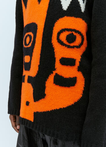 Skull Knit Oversized Sweater Walter Van Beirendonck Skull Knit Oversized Sweater Black wlt0154006
