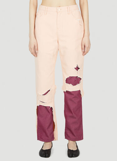 Raf Simons Distressed Jeans Pink raf0252016