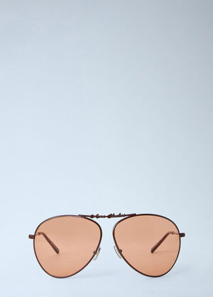 Acne Studios Metal Aviator Sunglasses Brown acn0264061