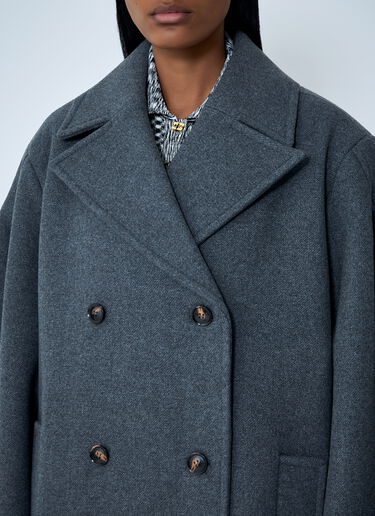Wool-Blend Coat GANNI Wool-Blend Coat Light Grey gan0262032