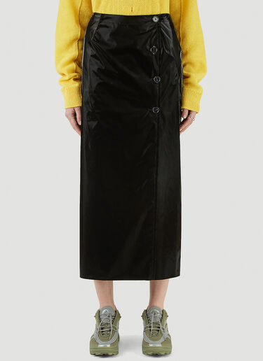 Raf Simons Vinyl Buttoned Skirt Black raf0244011