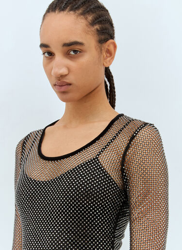 Sportmax 라인스톤 튈 맥시 원피스 블랙 spx0257001