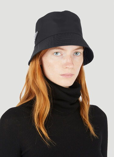 Prada Women's Logo Bucket Hat in Black | LN-CC®