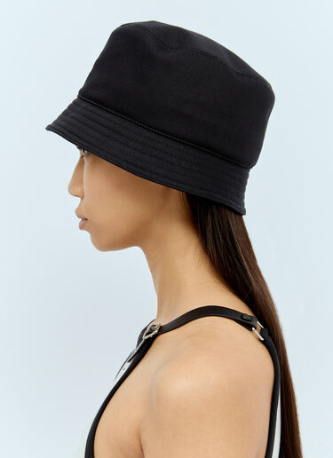 Courrèges Logo Embroidery Bucket Hat Black cou0356002