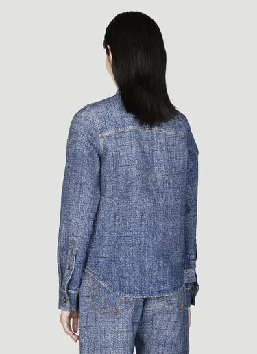Bottega Veneta デニムプリントシャツ ブルー bov0255002