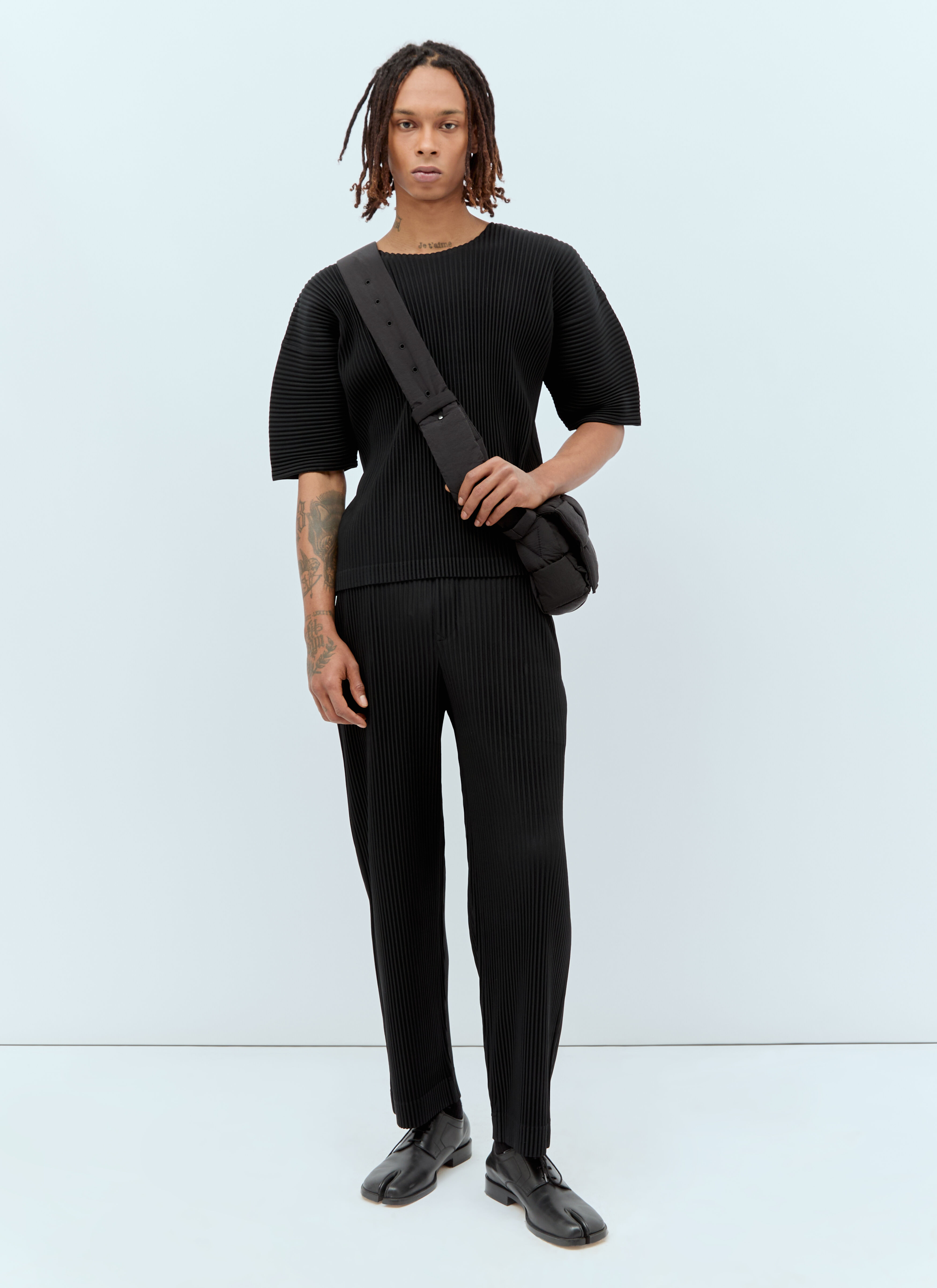 Homme Plissé Issey Miyake Men's' March Pleasted Pants in Black | LN-CC®