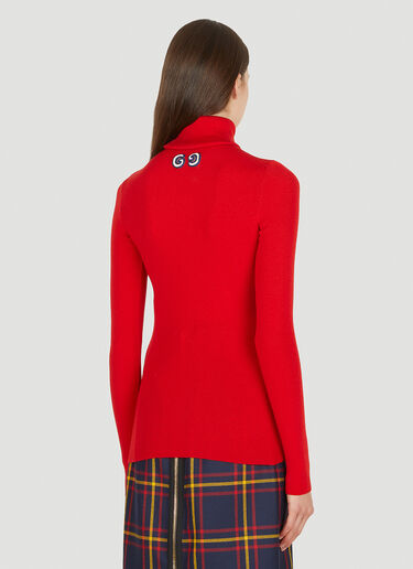 Gucci 细纱针织卷领毛衣 红色 guc0251064