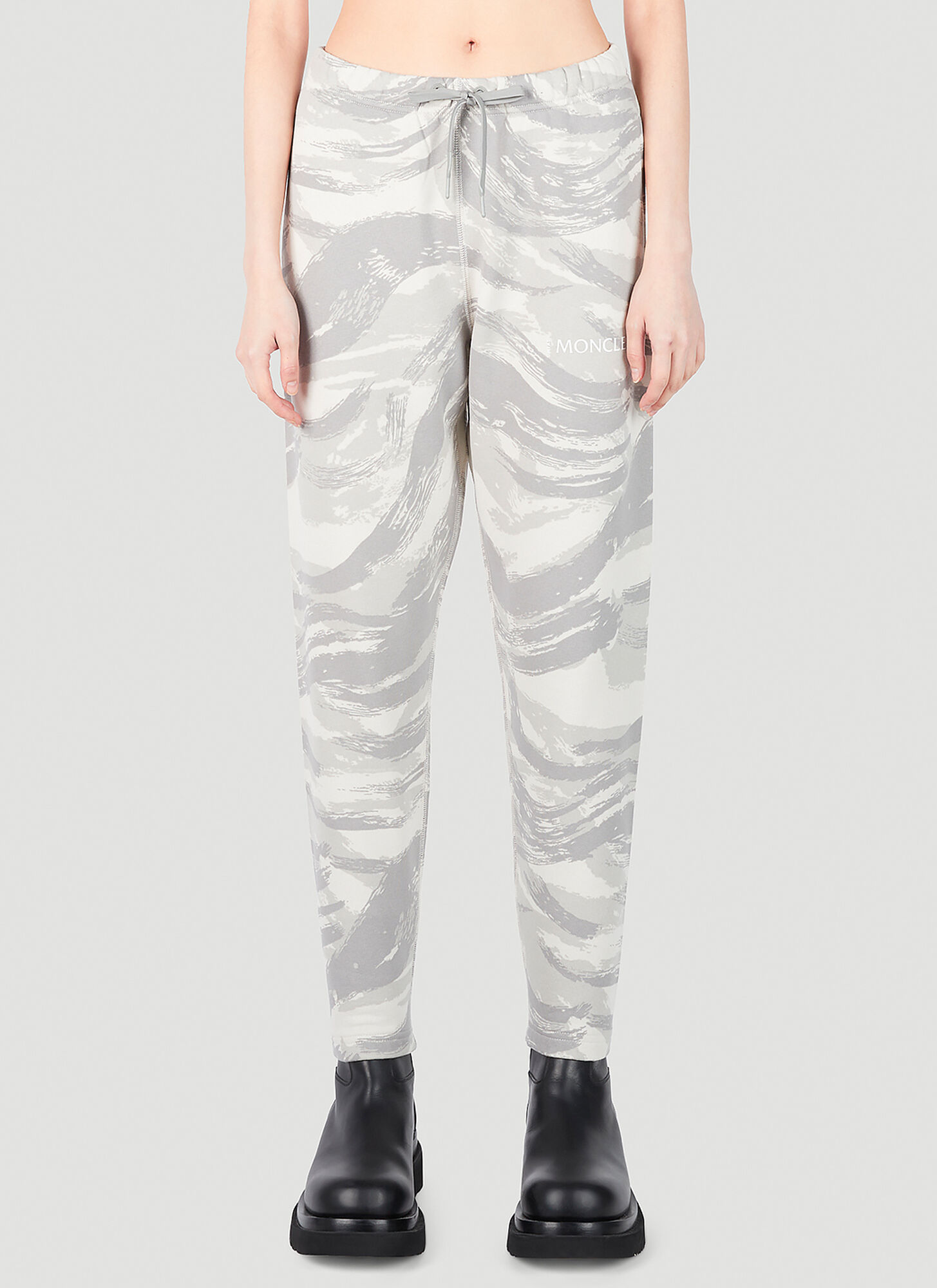 Moncler Genius Graphic Tapered Track Trousers In Grey