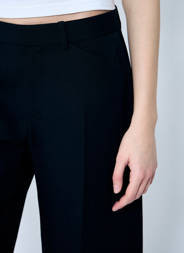 Alexander Wang 中腰弓形腿长裤  黑色 awg0259002