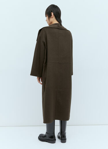 TOTEME Signature Wool Cashmere Coat Brown tot0254017