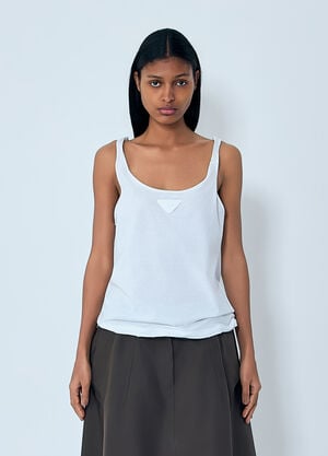 Prada Jersey Tank Top White pra0263004