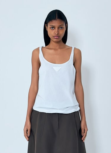 Prada Jersey Tank Top White pra0263004