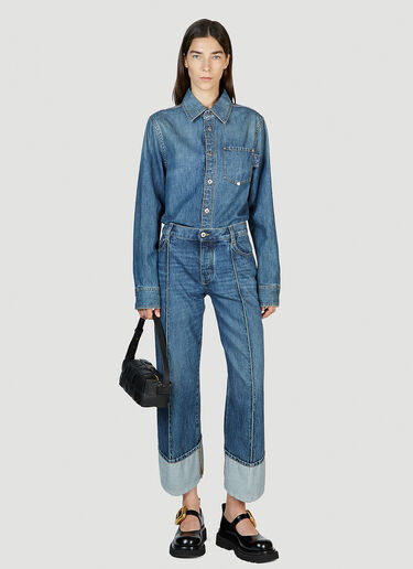 Bottega Veneta Medium Wash Denim Shirt Blue bov0251103