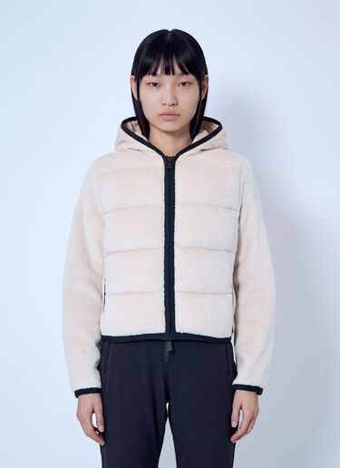 LN-CC® - Moncler Grenoble: Polartec® Padded Zip-Up Hoodie - Cream Moncler Grenoble Polartec® Padded Zip-Up Hoodie Cream mog0265019