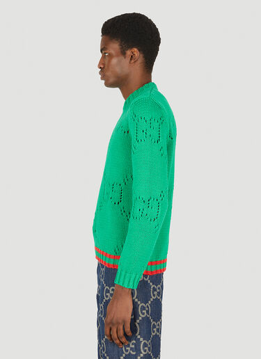 Gucci GG 镂空针织衫 绿 guc0150040