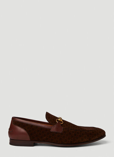 Gucci Jordaan Horsebit Loafers Brown guc0151072