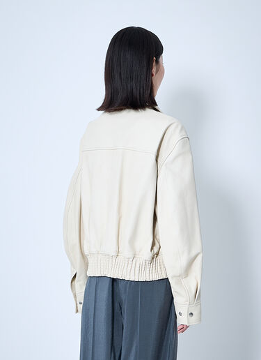 Lemaire Leather Blouson Cream lem0260011
