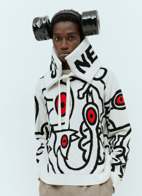 Walter Van Beirendonck Double Spiked Diadem 3D Headband White wlt0154030