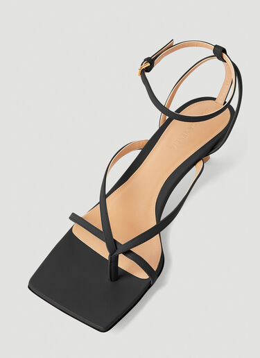 Bottega Veneta Stretch Strap Kitten Heel Sandals Black bov0251073