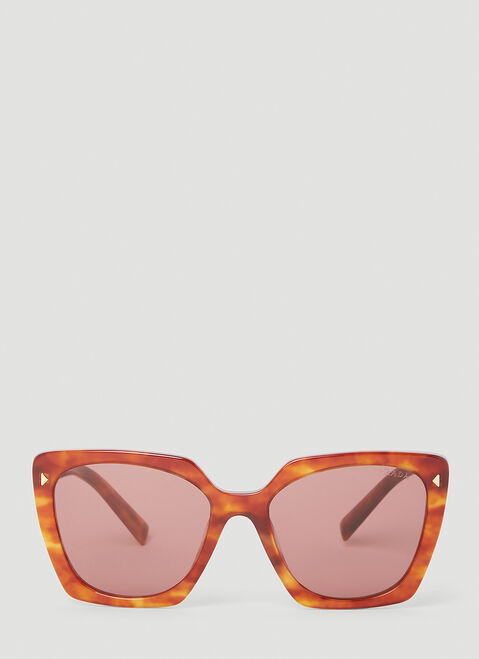 Balenciaga Rectangular Sunglasses Brown bcs0353002