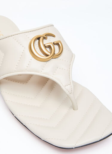 Gucci Double G Thong Slide White guc0255097