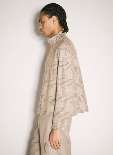Shrunken Full Zip Polo Cardigan Our Legacy Shrunken Full Zip Polo Cardigan Beige our0158006