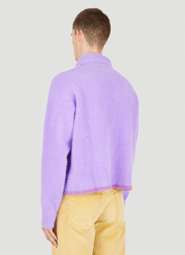 Jacquemus La Neve Polo Sweater Lilac jac0150024