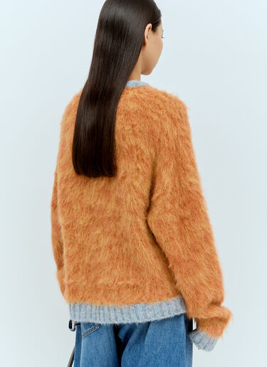 Brain Dead まだら模様アルパカクルーネックセーター オレンジ bra0355002