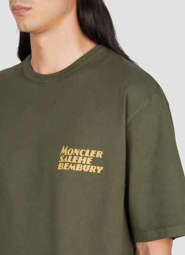 Logo Print T-Shirt Moncler Salehe Bembury Logo Print T-Shirt Green msb0154004