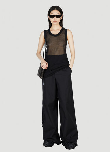 Ann Demeulemeester Gaetane ネットタンクトップ ブラック ann0252010