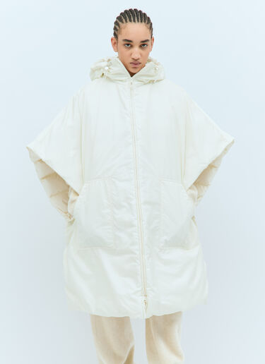 Moncler 连帽衬垫斗篷 米白色 mon0258024
