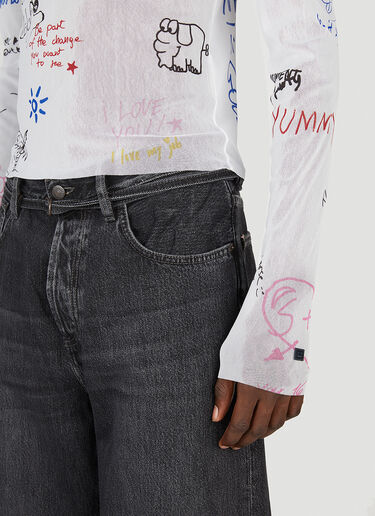 Acne Studios 图案 T 恤 白色 acn0353019