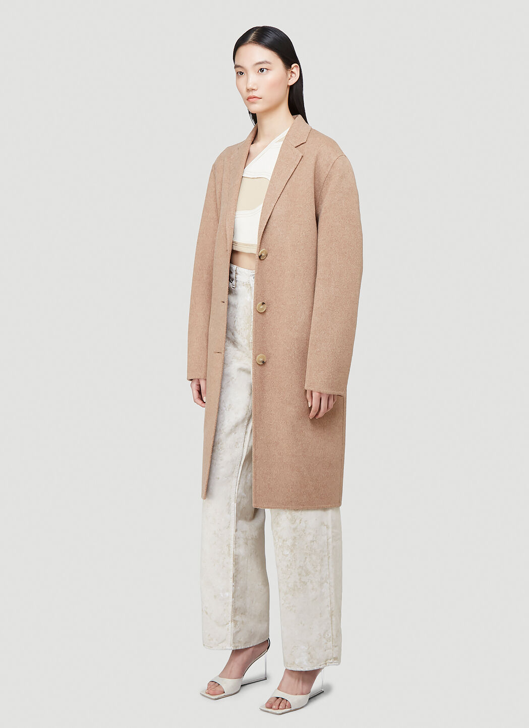 Acne Studios Avalon Wool Coat in Beige LN CC