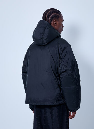 LN-CC® - Y-3: Hooded Puffer Jacket - Black Y-3 Hooded Puffer Jacket Black yyy0165014