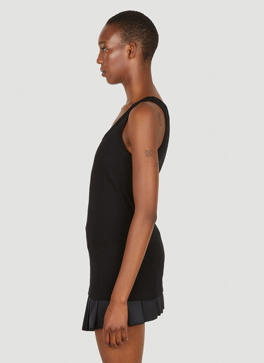 Prada Logo Plaque Tank Top Black pra0251008