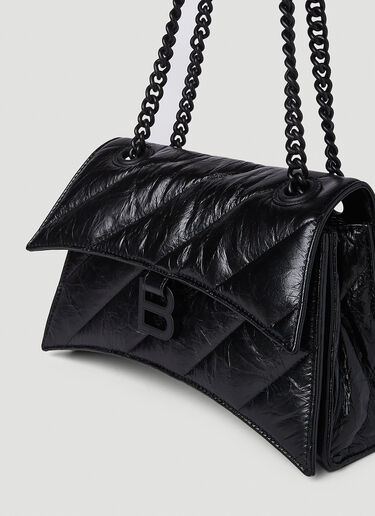 Balenciaga Crush Chain Small Shoulder Bag Black bal0250055