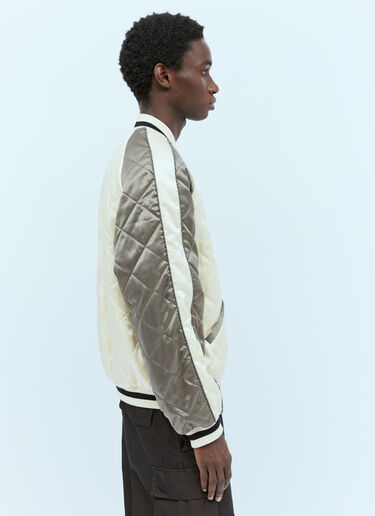 Gosper Down Varsity Jacket Moncler x Palm Angels Gosper Down Varsity Jacket Cream mpa0155002