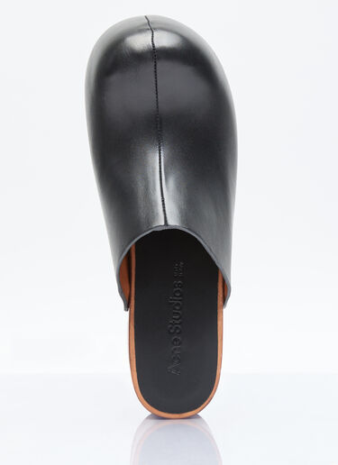 Acne Studios Leather Wood Clogs Black acn0256021